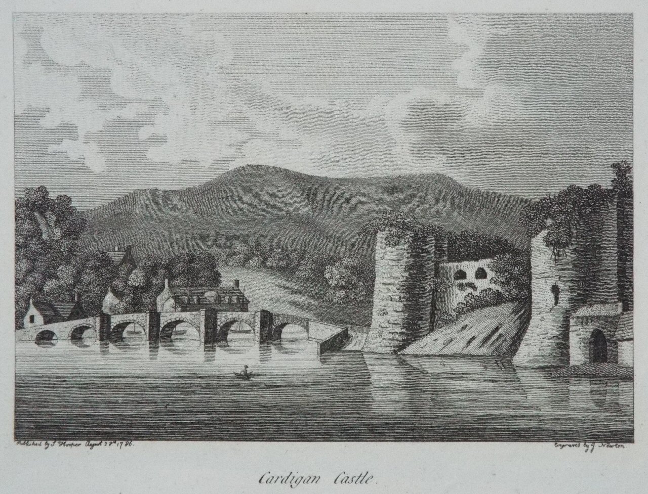 Print - Cardigan Castle. - 